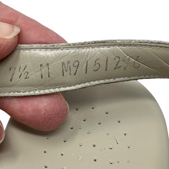 SAS Tripad Womens Suntimer Bone Ivory Pearl Leather Open Toe Sandals 7.5M - Picture 12 of 12